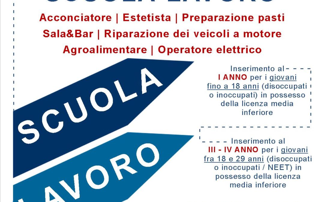 Con l’associazione ERIS i nuovi corsi di istruzione e formazione in “alternanza scuola – lavoro”
