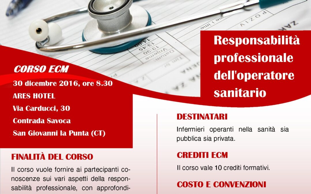 locandina ECM responsabilita professionale