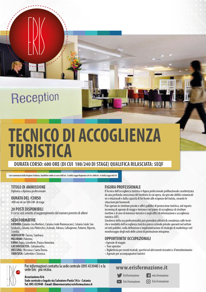 TECNICO ACCOGLIENZA TURISTICA Tavola disegno 1