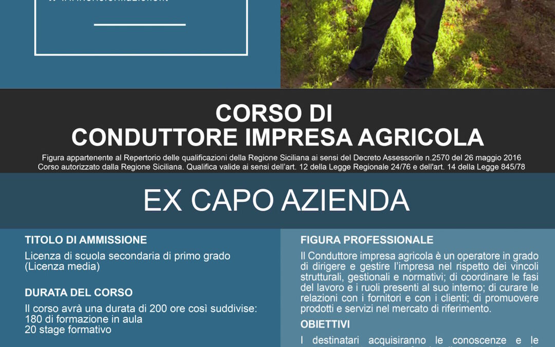 Conduttore Impresa Agricola – Ex Capo Azienda