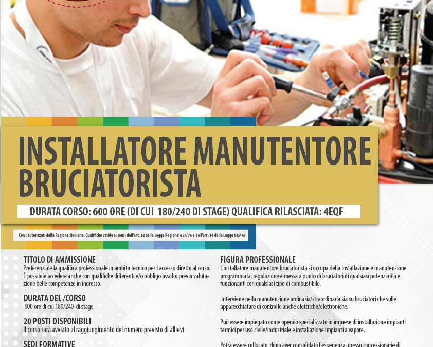 INSTALLATORE BRUCIATORISTA Tavola disegno 1
