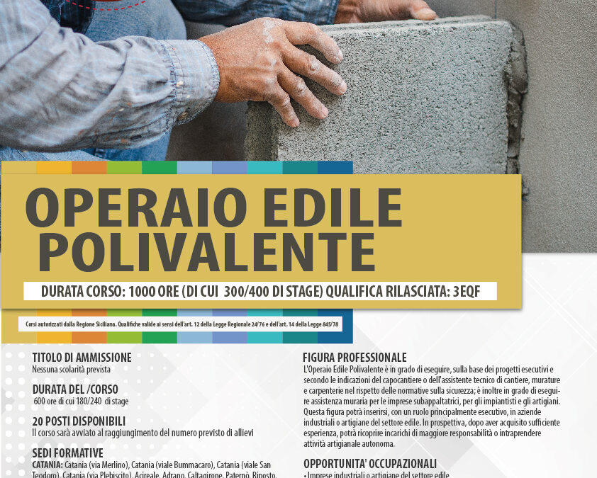 Operaio edile polivalente