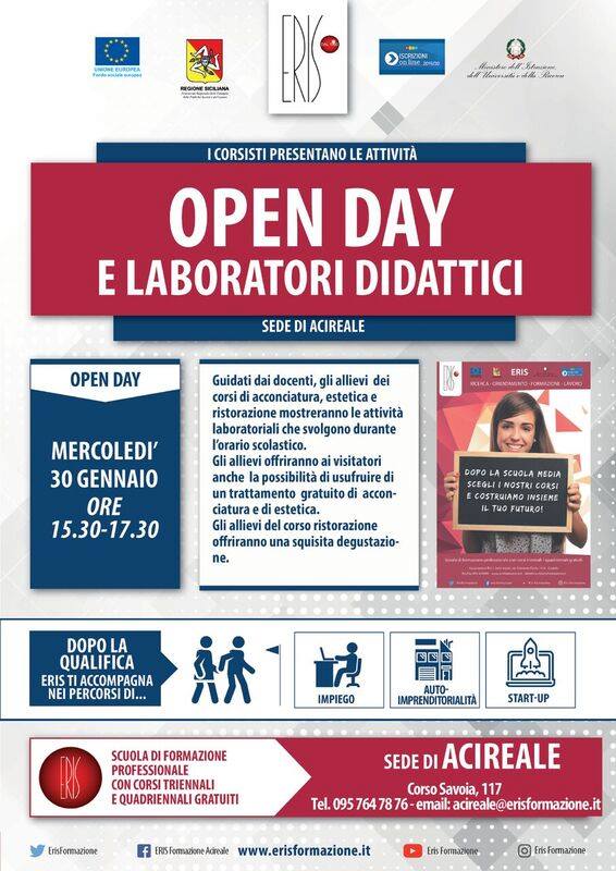 LOCANDINA OPEN DAY 30 GENNAI ACIREALE