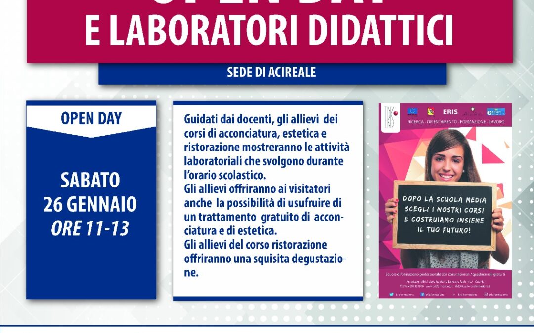 Sabato 26 torna l’appuntamento con l’ Open Day della sede di Acireale