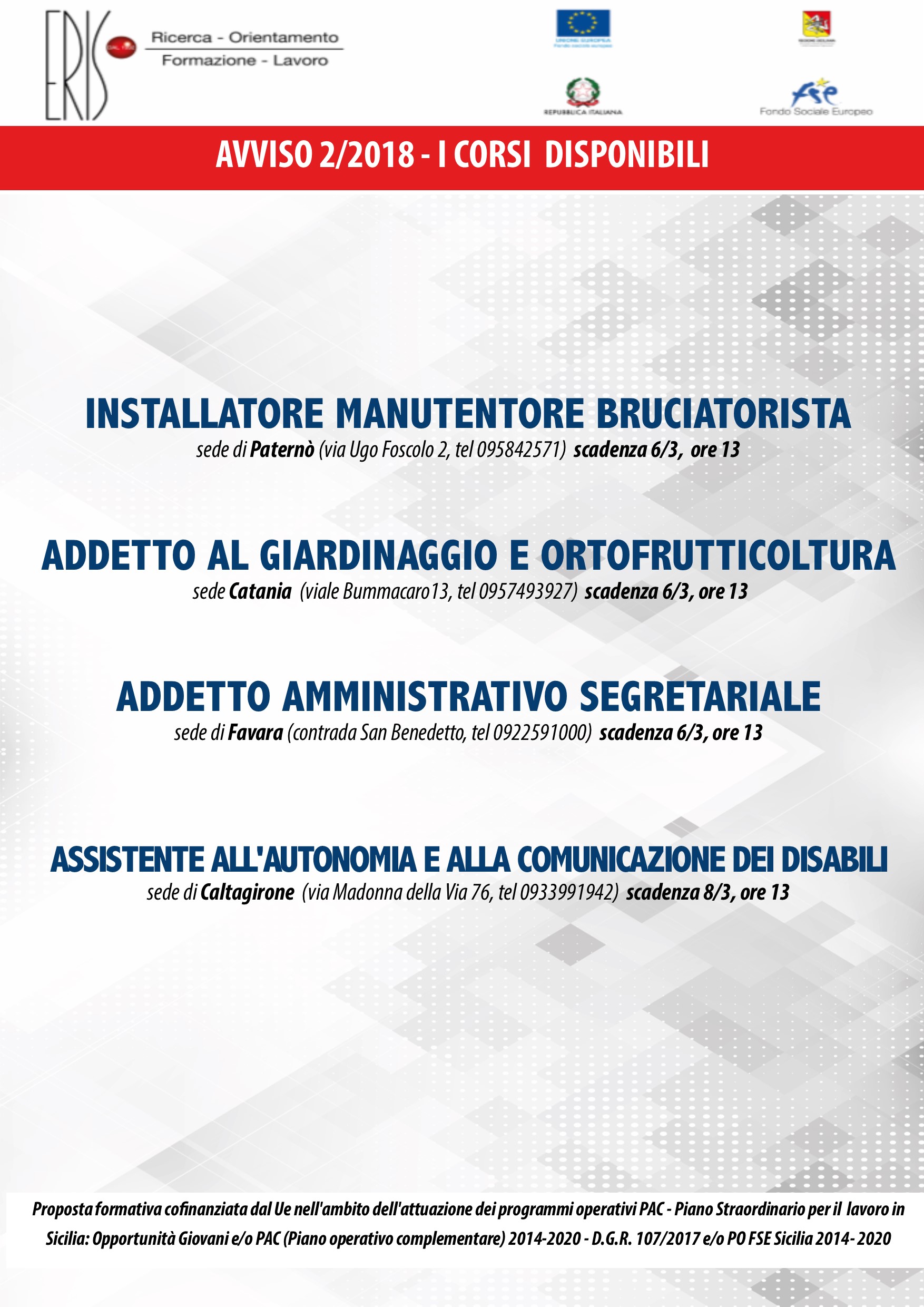 RIEPILOGO CORSI